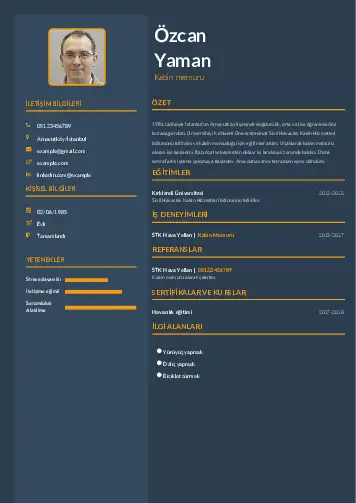 Hostes CV Örnekleri cv indir